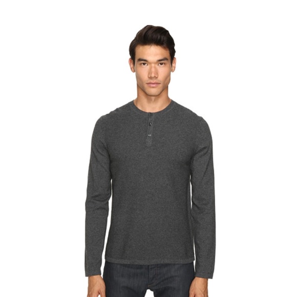 Men's Vince Cotton Cashmere Henley Sweater M - Picture 9 of 9